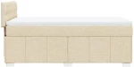 vidaXL Κρεβάτι Boxspring με Στρώμα Κρεμ 80 x 200 εκ. Υφασμάτινο