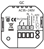 Smart θερμοστάτης χώρου BHT-15GCLW, αερίου, WiFi, λευκός