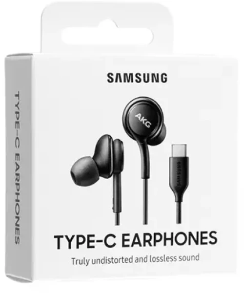 Hands Free Stereo Samsung Earphones EO-IC100BB USB-C Μαύρο με Μικρόφωνο και Πλήκτρο Λειτουργίας 1,2μ