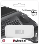 Στικάκι USB Kingston DTMC3G2/64GB Μπρελόκ-αλυσίδα Ασημί Μαύρο 64 GB
