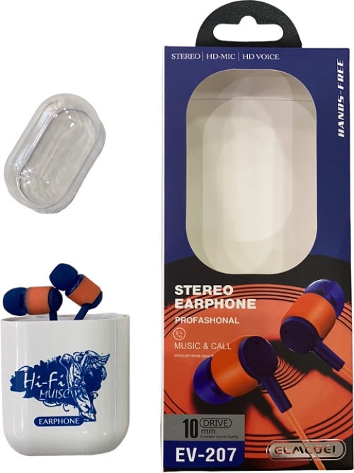 Ενσύρματα ακουστικά - EV-207 - 202296 - Blue/Orange