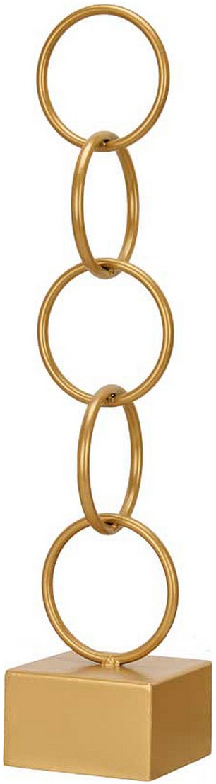 Διακοσμητική Φιγούρα Κρίκοι Χρυσό Μέταλλο (12,5 x 60,5 x 12,5 cm)