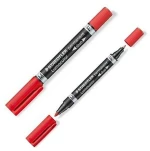 Μόνιμος δείκτης Staedtler Lumocolor 348 Διπλή Κόκκινο (x10)