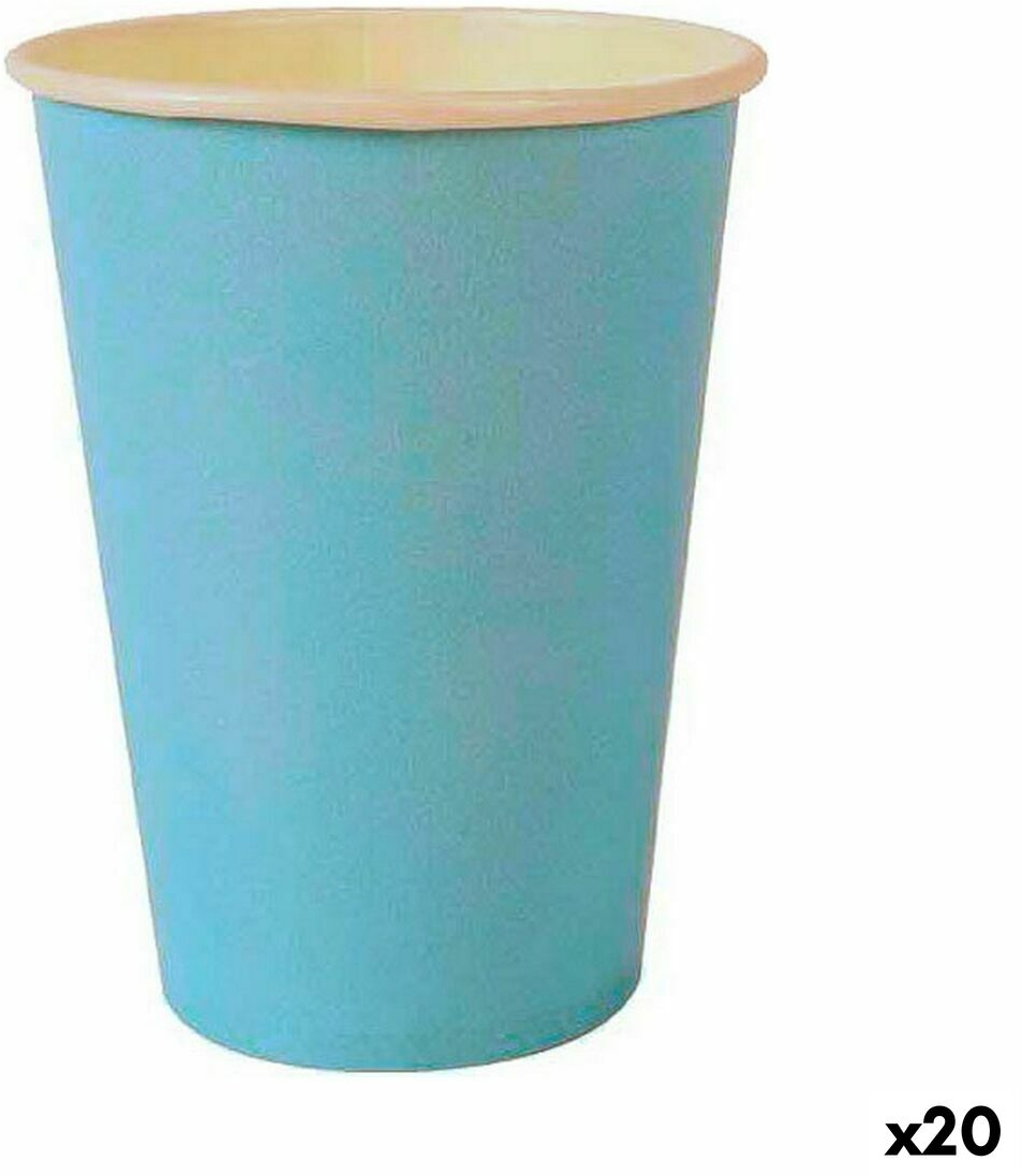 Σετ ποτηριών Algon Αναλώσιμα Χαρτόνι Μπλε 20 Τεμάχια 220 ml (20 Μονάδες)