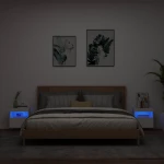 vidaXL Έπιπλα Τοίχου Τηλεόρασης με LED 2 Τεμ. Λευκά 40x30x40 εκ.