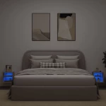 vidaXL Έπιπλα Τοίχου Τηλ. με LED 2 Τεμ. Sonoma Δρυς 30 x 28,5 x 30 εκ.