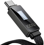 Kabel Mcdodo CA-4470 USB-C do USB-C z wyświetlaczem 100W 1.2m (czarny)