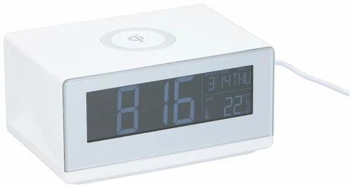 Ρολόι Ξυπνητήρι με Ασύρματο Φορτιστή Grundig Λευκό