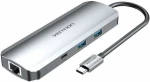 USB Hub Vention TOMHB Ασημί