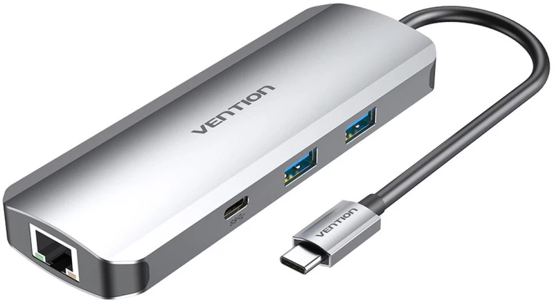 USB Hub Vention TOMHB Ασημί