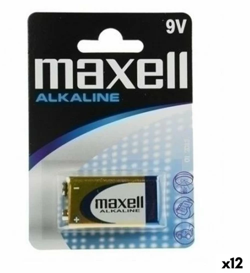 Αλκαλική Μπαταρία Maxell 9 V 6LR61 (12 Μονάδες)