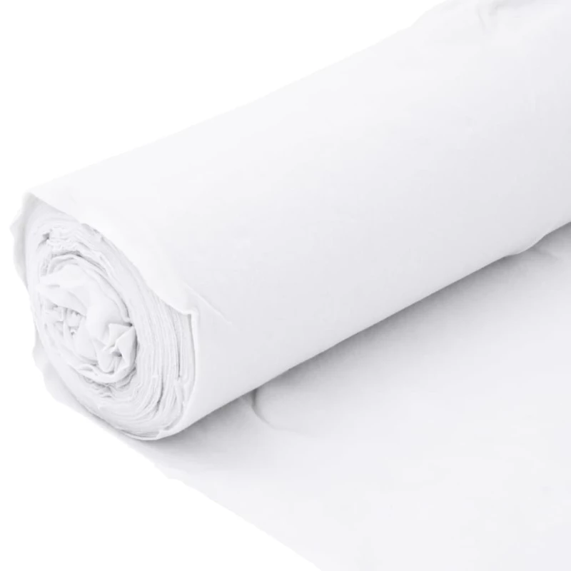 vidaXL Μεμβράνη με Γεωύφασμα Λευκή 1 x 50 μ. Πολυεστερικές Ίνες