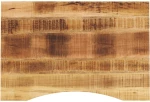 vidaXL Επιφάνεια Γραφείου Καμπύλη 90x60x2,5 εκ Μασίφ Ακατ. Μάνγκο