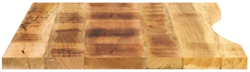 vidaXL Επιφάνεια Γραφείου Καμπύλη 90x60x2,5 εκ Μασίφ Ακατ. Μάνγκο