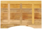 vidaXL Επιφάνεια Γραφείου Καμπύλη 90x60x2,5 εκ Μασίφ Ακατ. Μάνγκο