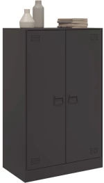 vidaXL Ντουλάπι Μαύρο 67x39x107 εκ. από Ατσάλι