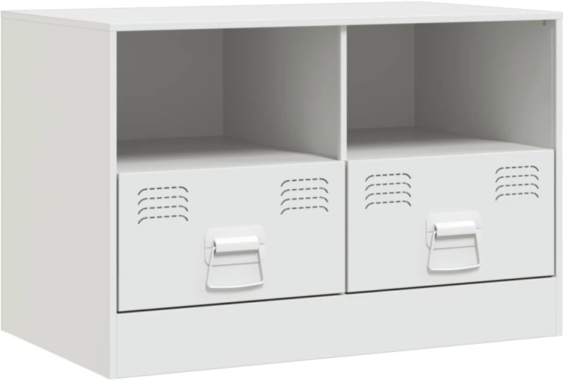 vidaXL Έπιπλο Τηλεόρασης Λευκό 67x39x44 εκ. από Χάλυβα
