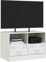 vidaXL Έπιπλο Τηλεόρασης Λευκό 67x39x44 εκ. από Χάλυβα