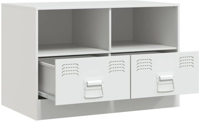 vidaXL Έπιπλο Τηλεόρασης Λευκό 67x39x44 εκ. από Χάλυβα