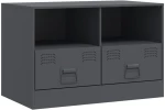 vidaXL Έπιπλο Τηλεόρασης Ανθρακί 67x39x44 εκ. από Χάλυβα