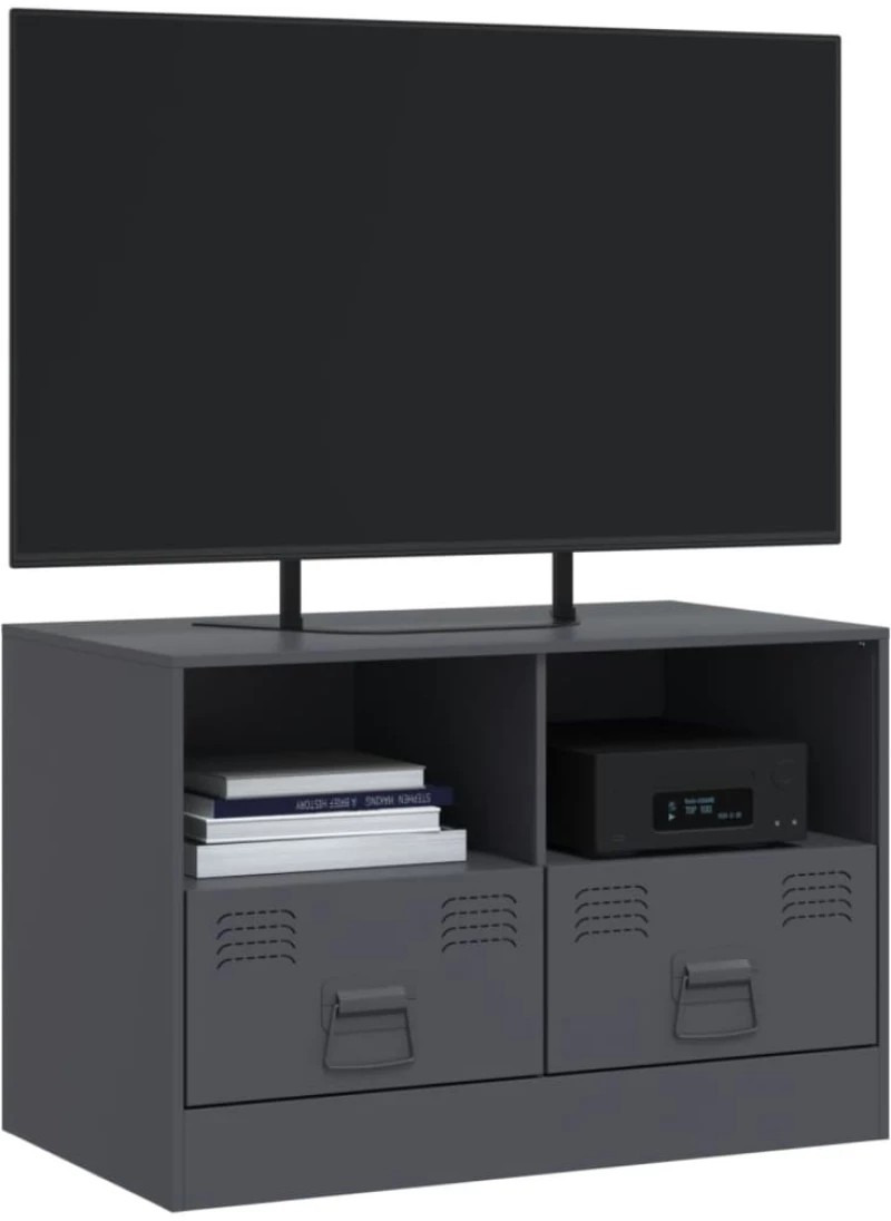 vidaXL Έπιπλο Τηλεόρασης Ανθρακί 67x39x44 εκ. από Χάλυβα
