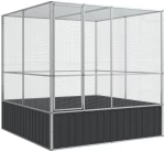 vidaXL Κλουβί Ασημένιο 211x207x212 εκ. Ατσάλινο