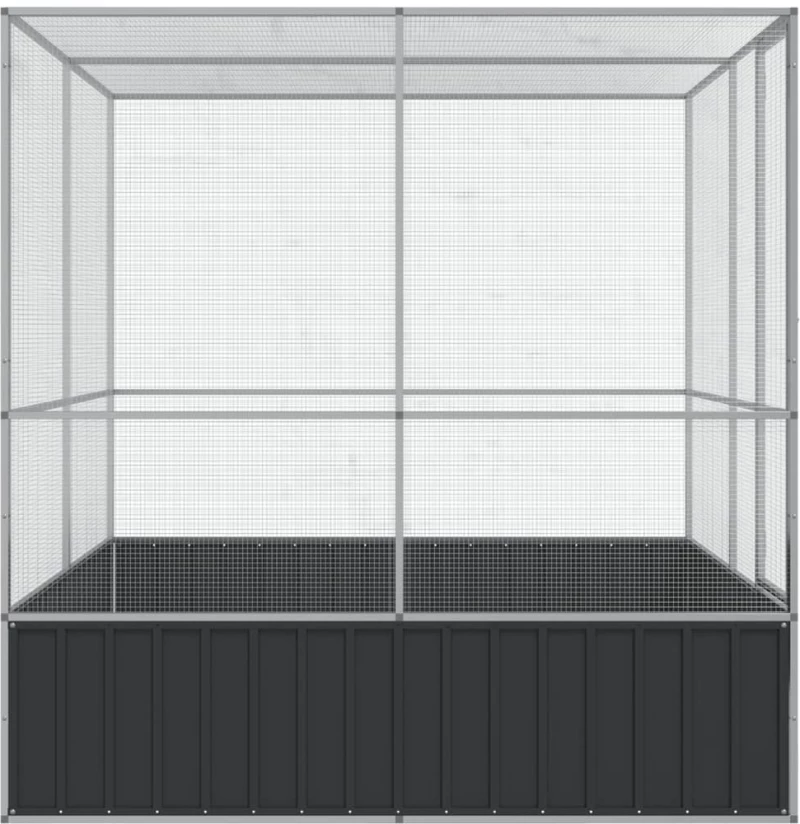 vidaXL Κλουβί Ασημένιο 211x207x212 εκ. Ατσάλινο