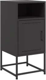 vidaXL Κομοδίνο Μαύρο 36x39x78 εκ. από Χάλυβα