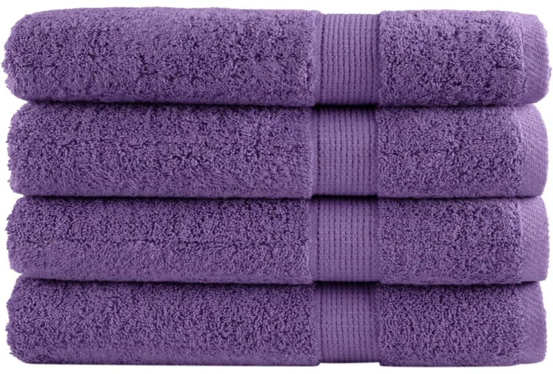 vidaXL Πετσέτες Σάουνας SOLUND 4 Τεμ. Μοβ 80x200 εκ. 600 γρ/μ²