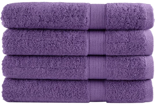 vidaXL Πετσέτες Σάουνας SOLUND 4 Τεμ. Μοβ 80x200 εκ. 600 γρ/μ²