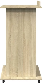 vidaXL Αναλόγιο με Ροδάκια & Συρτάρι Sonoma Δρυς 55x55x107εκ Επεξ Ξύλο