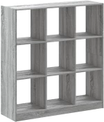 vidaXL Βιβλιοθήκη Γκρι Sonoma 102x32x108 εκ. από Επεξεργ. Ξύλο