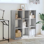 vidaXL Βιβλιοθήκη Γκρι Sonoma 102x32x108 εκ. από Επεξεργ. Ξύλο