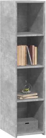 vidaXL Ντουλάπι Γκρι Σκυροδέματος 30x41x124 εκ. από Επεξεργασμένο Ξύλο