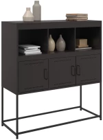 vidaXL Ντουλάπι Μαύρο 100,5x39x107 εκ. Ατσάλινο
