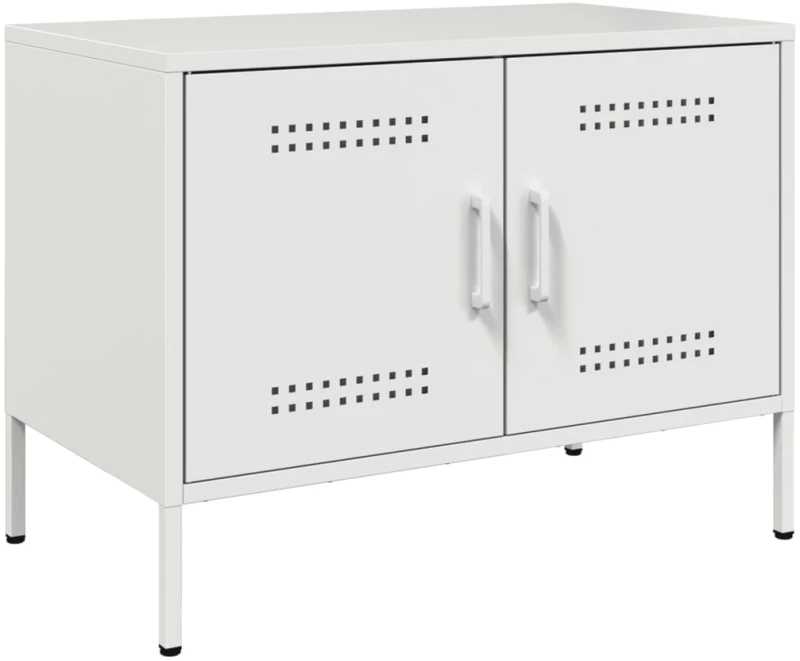 vidaXL Έπιπλο Τηλεόρασης Λευκό 68x39x50,5 εκ. από Χάλυβα