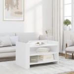 vidaXL Τραπεζάκι Σαλονιού Λευκό 80x50x50 εκ. από Επεξεργασμένο Ξύλο