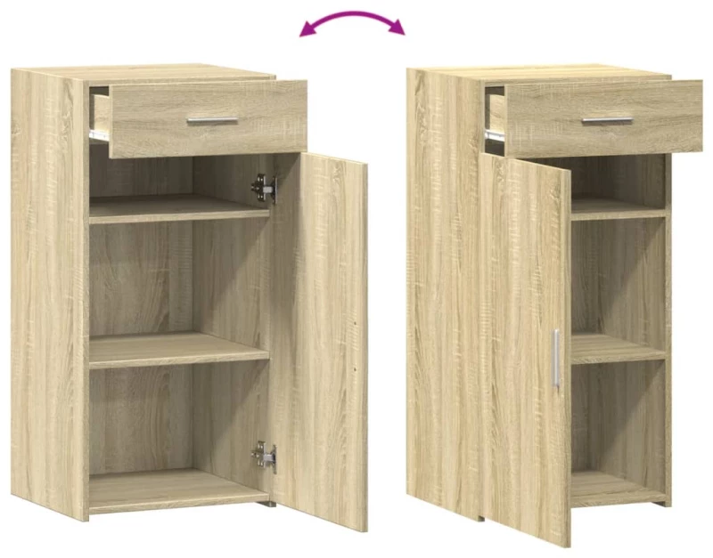 vidaXL Συρταριέρα Sonoma Δρυς 45x42,5x93 εκ. από Επεξεργασμένο Ξύλο