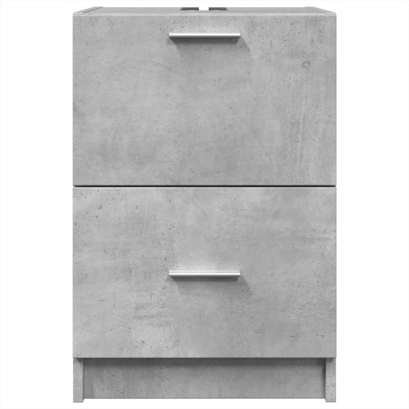vidaXL Ντουλάπι Νιπτήρα Γκρι του Σκυροδέματος 40x37x59 εκ. Επεξ. Ξύλο