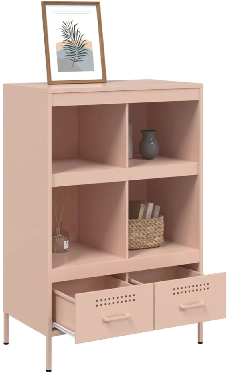 vidaXL Ντουλάπι Ροζ 68 x 39 x 101,5 εκ. από Χάλυβα