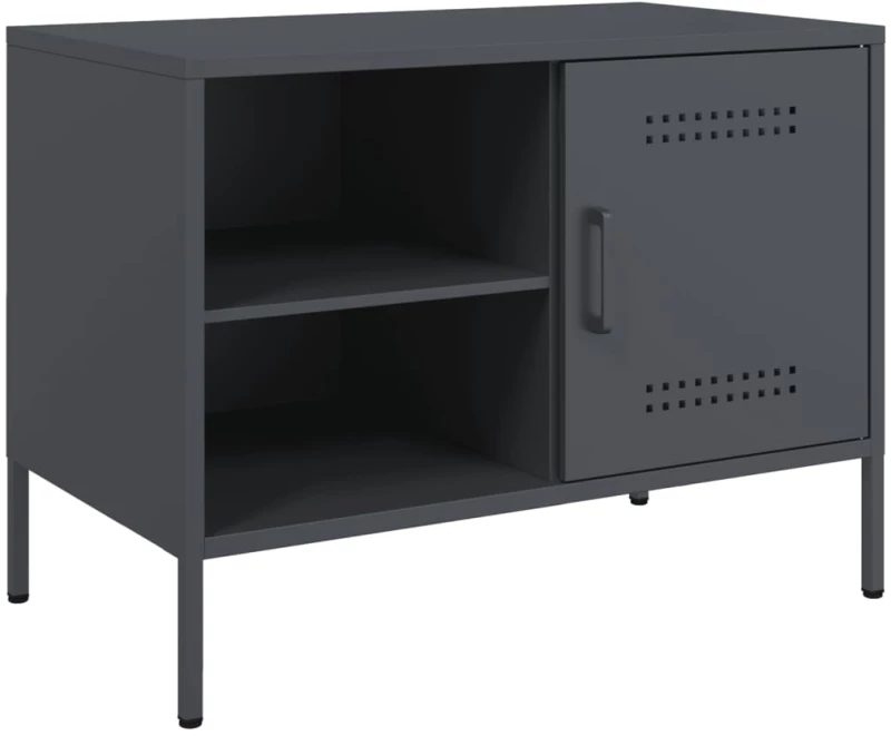 vidaXL Έπιπλο Τηλεόρασης Ανθρακί 68x39x50,5 εκ. από Χάλυβα