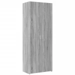 vidaXL Ντουλάπι Γκρι Sonoma 70x42,5x185 εκ. από Επεξεργασμένο Ξύλο