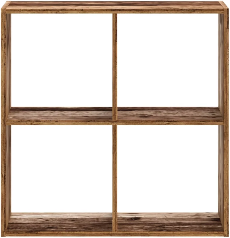 vidaXL Βιβλιοθήκη Όψη Παλαιού Ξύλου 68,5x32x68,5εκ. Επεξεργασμένο Ξύλο