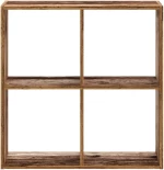 vidaXL Βιβλιοθήκη Όψη Παλαιού Ξύλου 68,5x32x68,5εκ. Επεξεργασμένο Ξύλο