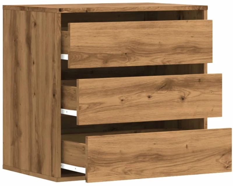 vidaXL Συρταριέρα Γωνιακή Αρτισιανή Δρυς 60x41x58 εκ. Επεξεργ. Ξύλο