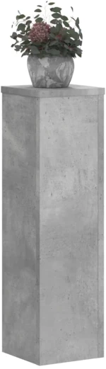 vidaXL Βάσεις Φυτών 2 τεμ. Γκρι Σκυρ. 17x17x60 εκ. Επεξεργασμένο Ξύλο