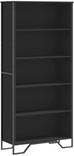 vidaXL Βιβλιοθήκη Μαύρη 80x31x169 εκ. από Επεξεργασμένο Ξύλο