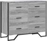 vidaXL Συρταριέρα Γκρι Sonoma 91x35,5x74,5 εκ. από Επεξεργ. Ξύλο