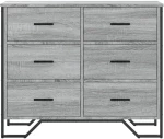 vidaXL Συρταριέρα Γκρι Sonoma 91x35,5x74,5 εκ. από Επεξεργ. Ξύλο