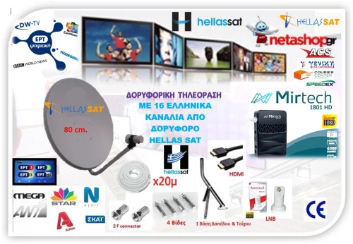 ΔΟΡΥΦΟΡΙΚΟ ΠΑΚΕΤΟ HELLAS SAT MINI HD